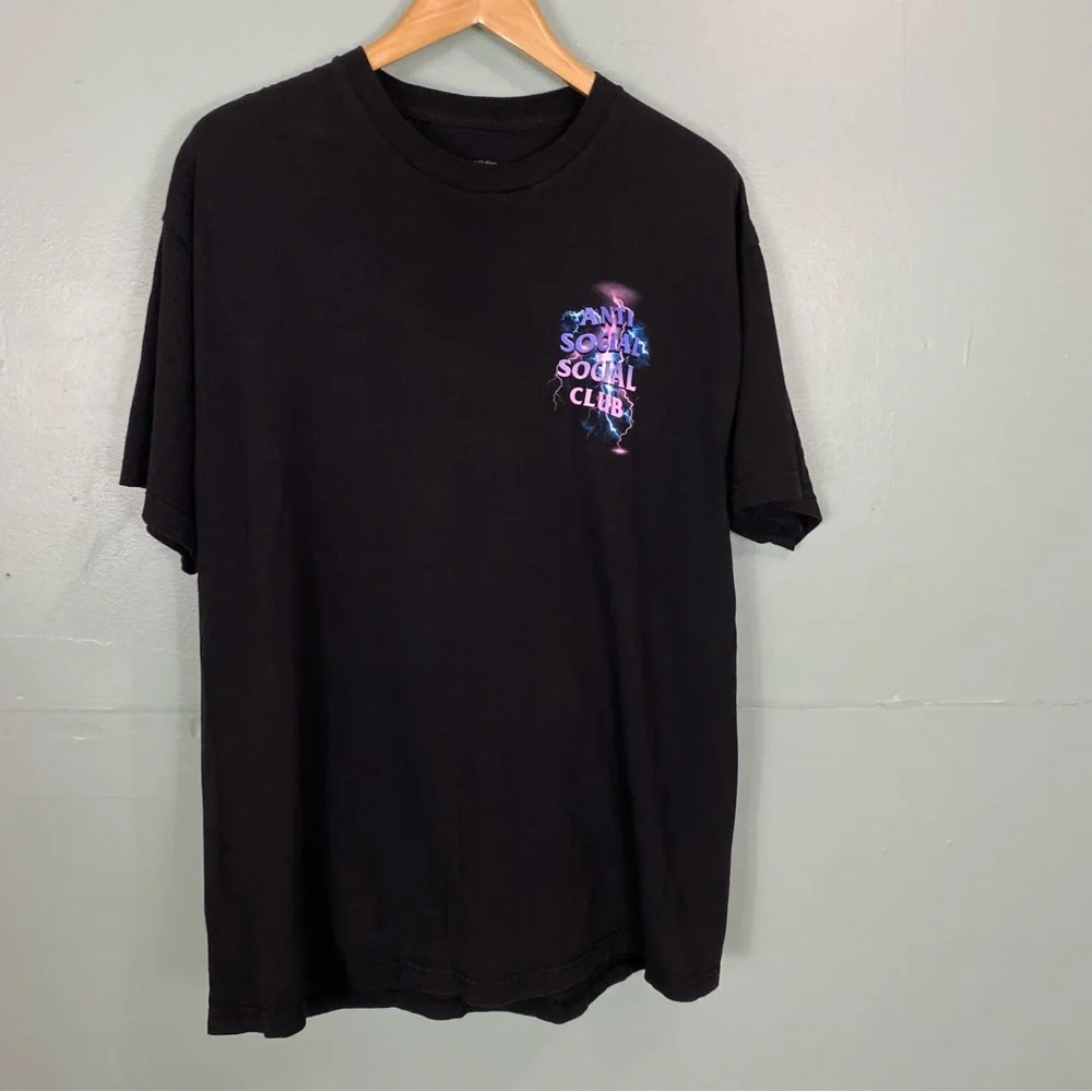 Anti Social Social Club Tee Short Sleeve Thunder Lightning Bolt‎ XL - Picture 4 of 5
